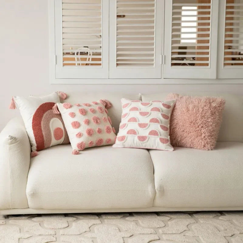 Velunara - Housse de coussin géométrique capitonnée