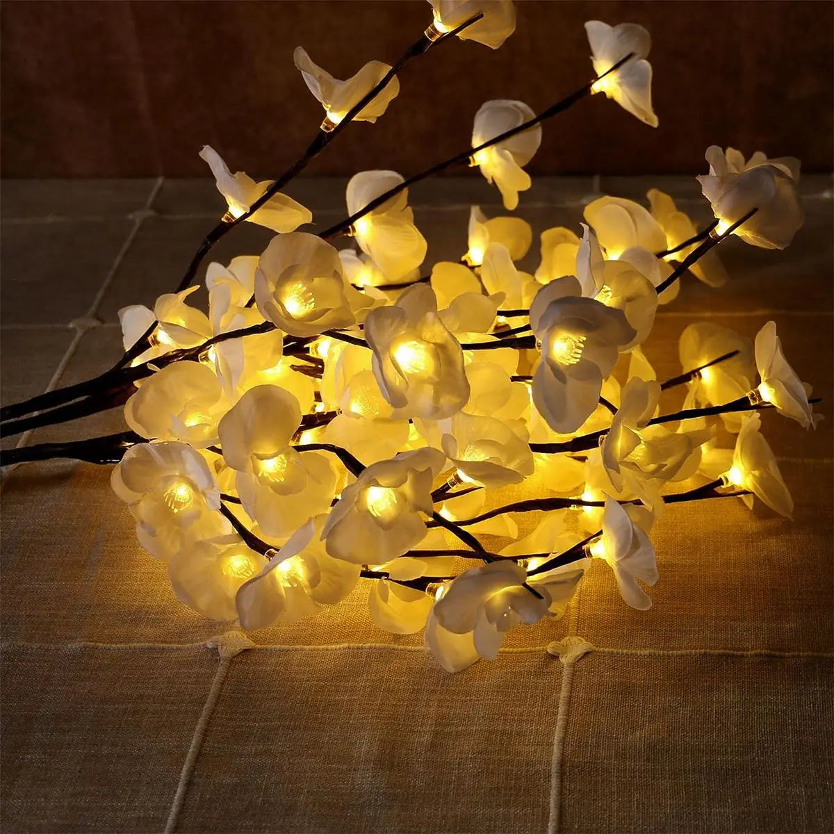 LED Orchid Branch Lighted Artificial Flowers Warm White - Image 5