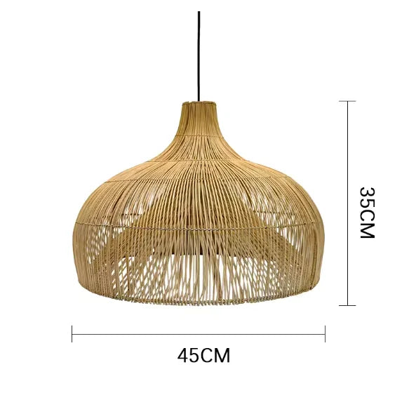 Veluné - Lampada a sospensione in rattan giapponese