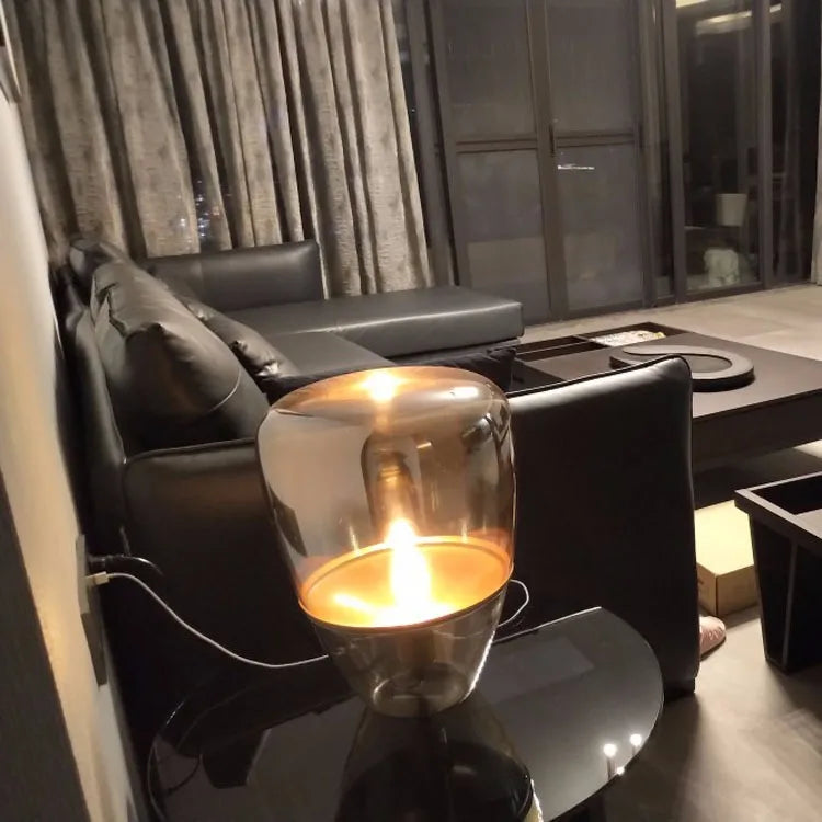Norivelle – Lampada da tavolo scandinava in vetro con LED