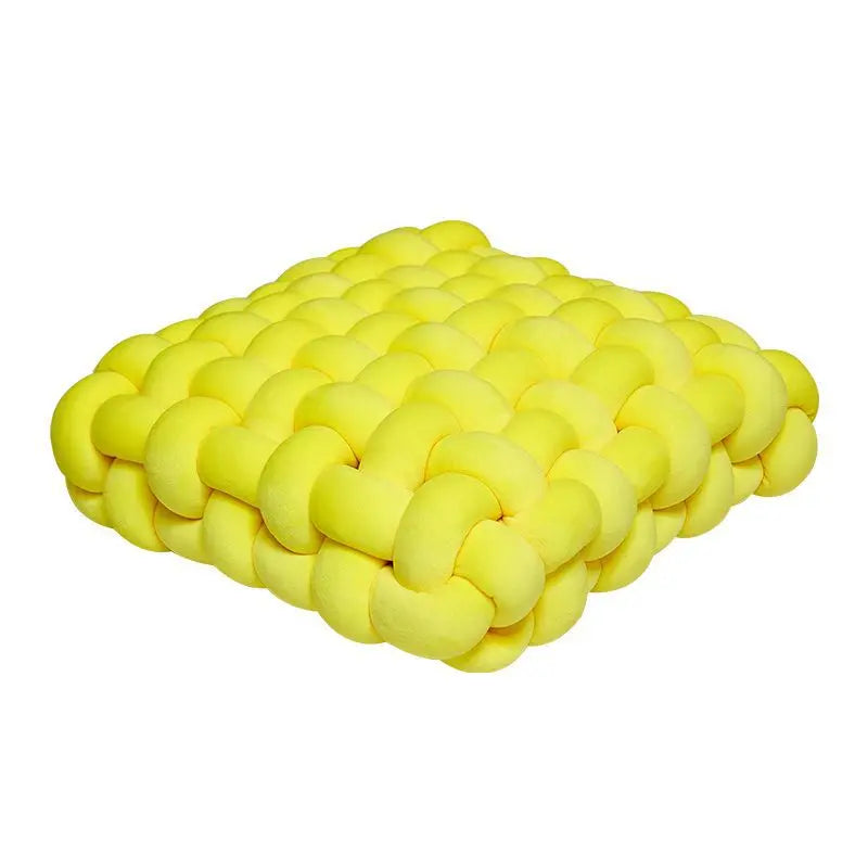 Woven Knot Square Plush Decorative Pillow - Image 3