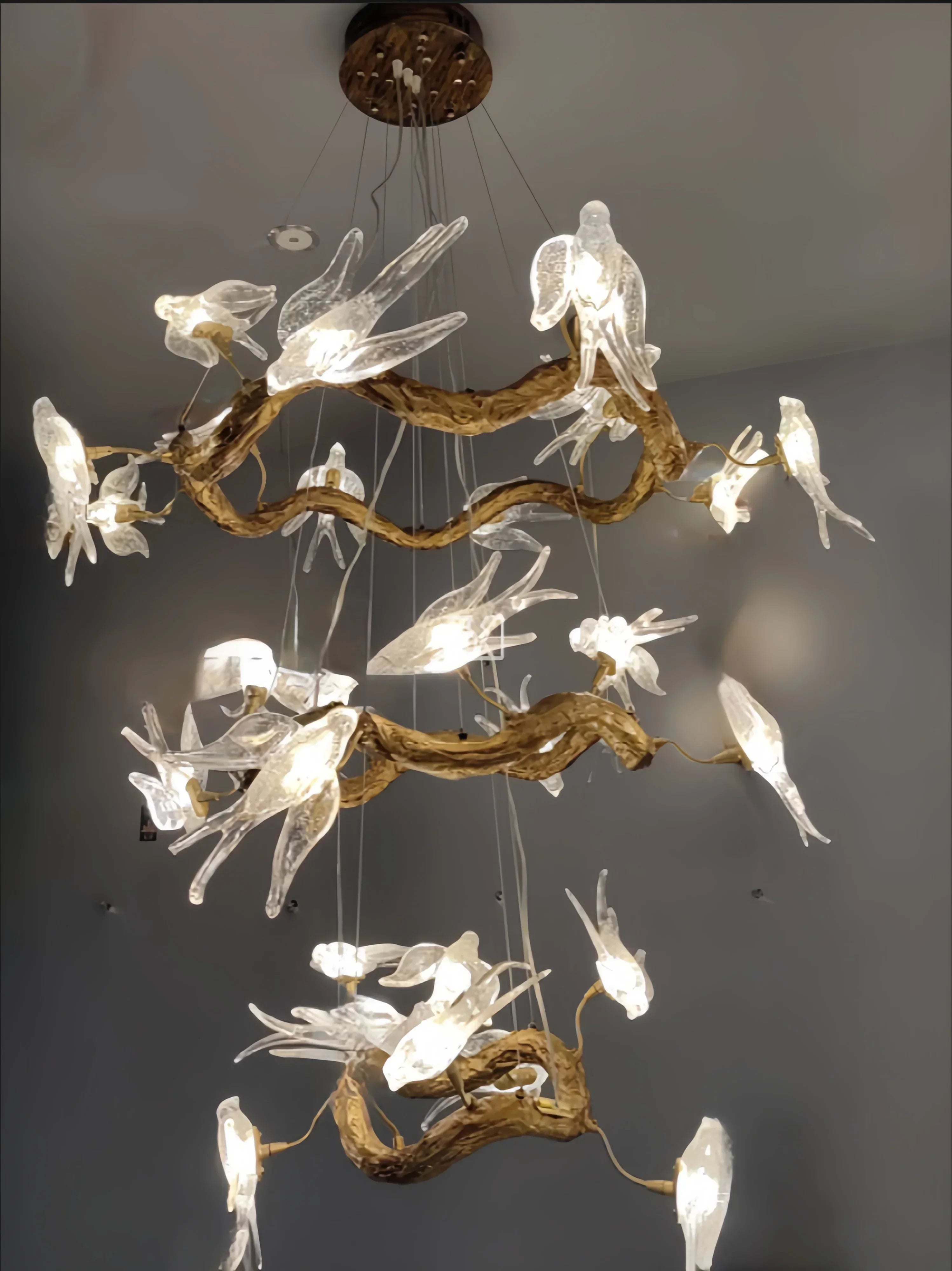 Sylverra - Suspension lustre branche d’hirondelle