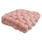 Cuscino decorativo quadrato in peluche con nodo intrecciato