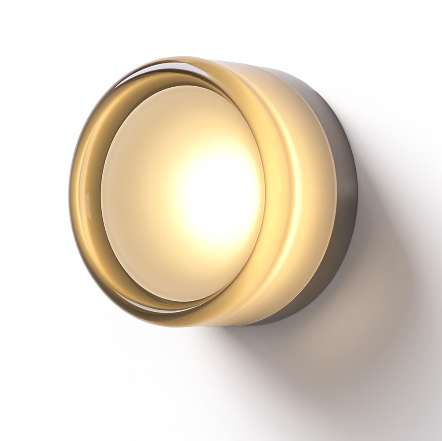 Round Glass LED Wall Sconce Modern Minimalist Hardwired