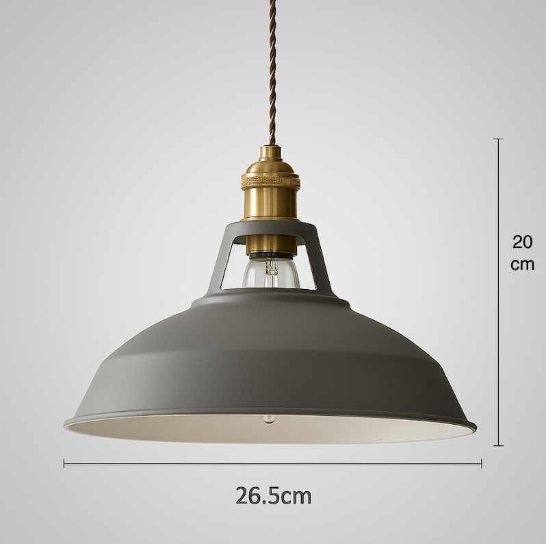Colorful Metal Dome Industrial Pendant Light LED Single - Image 11