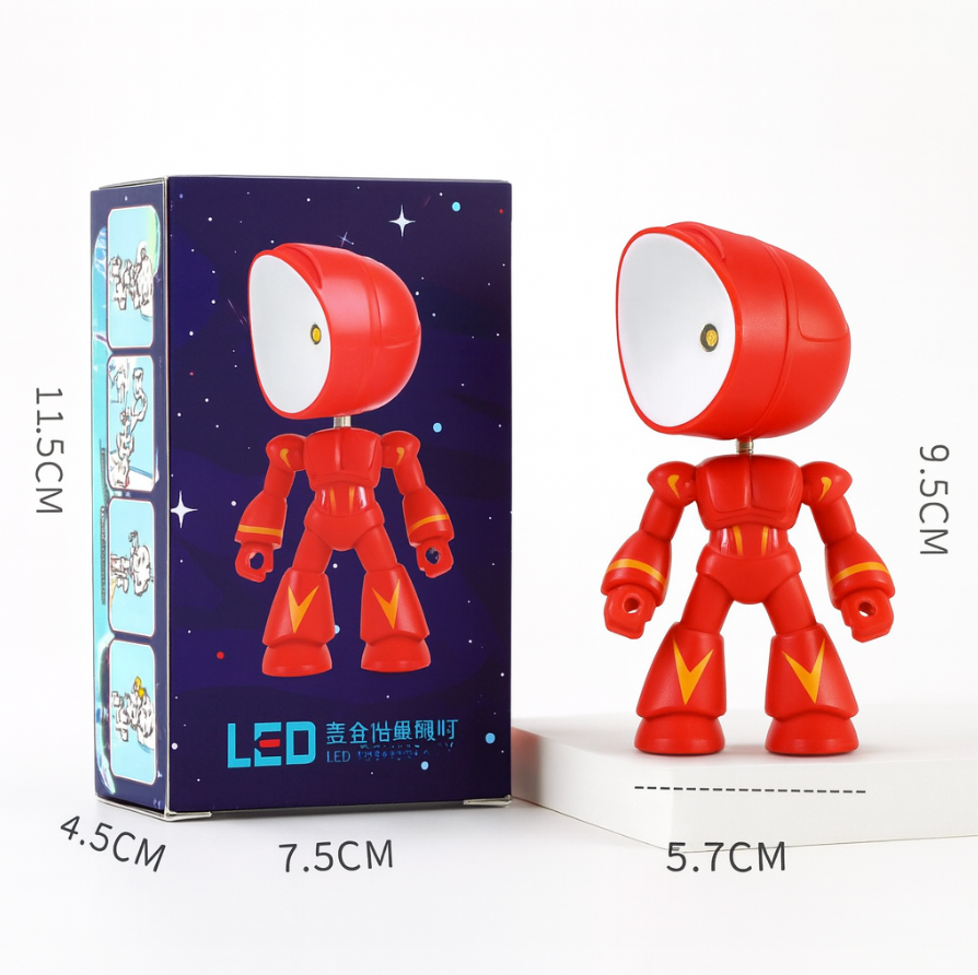 Novaryn – Lampada da tavolo LED moderna ispirata a robot 1 luce