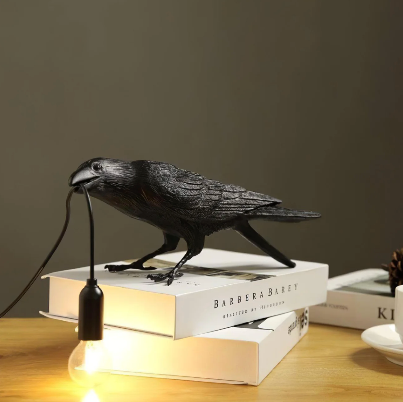 Corvane - Lampe de table oiseau