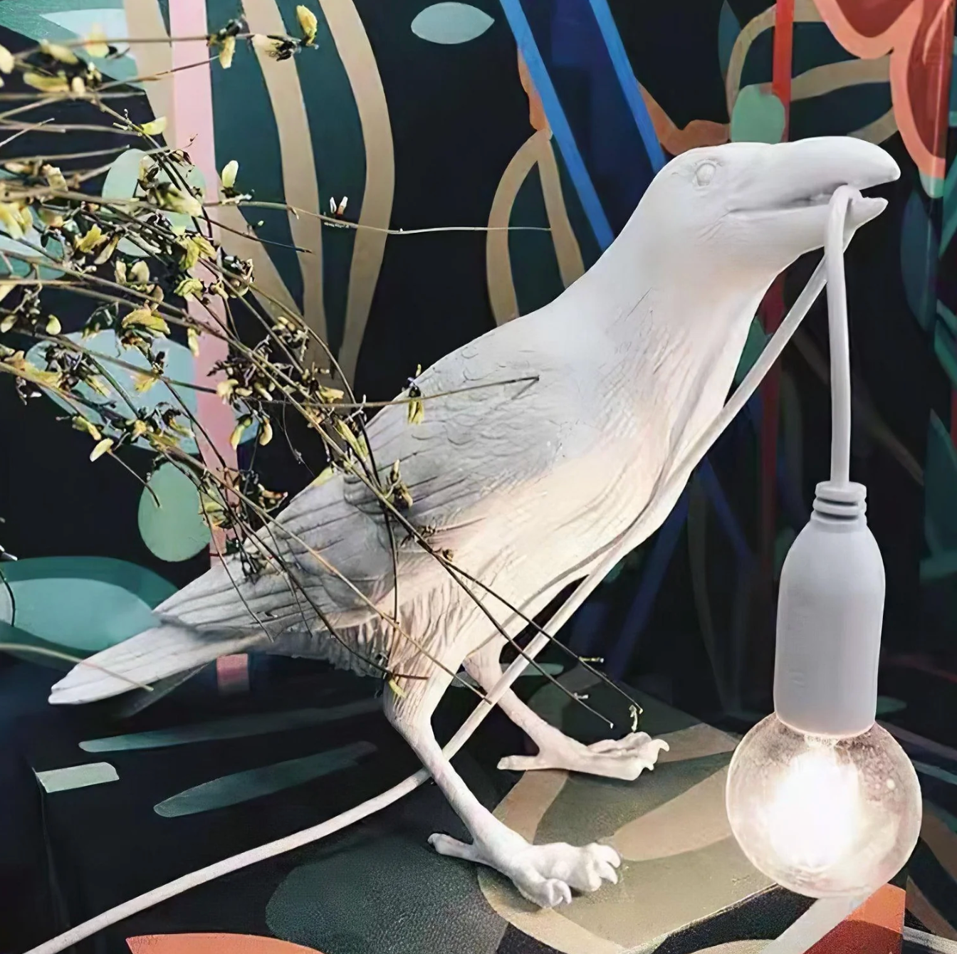 Corvane - Lampe de table oiseau