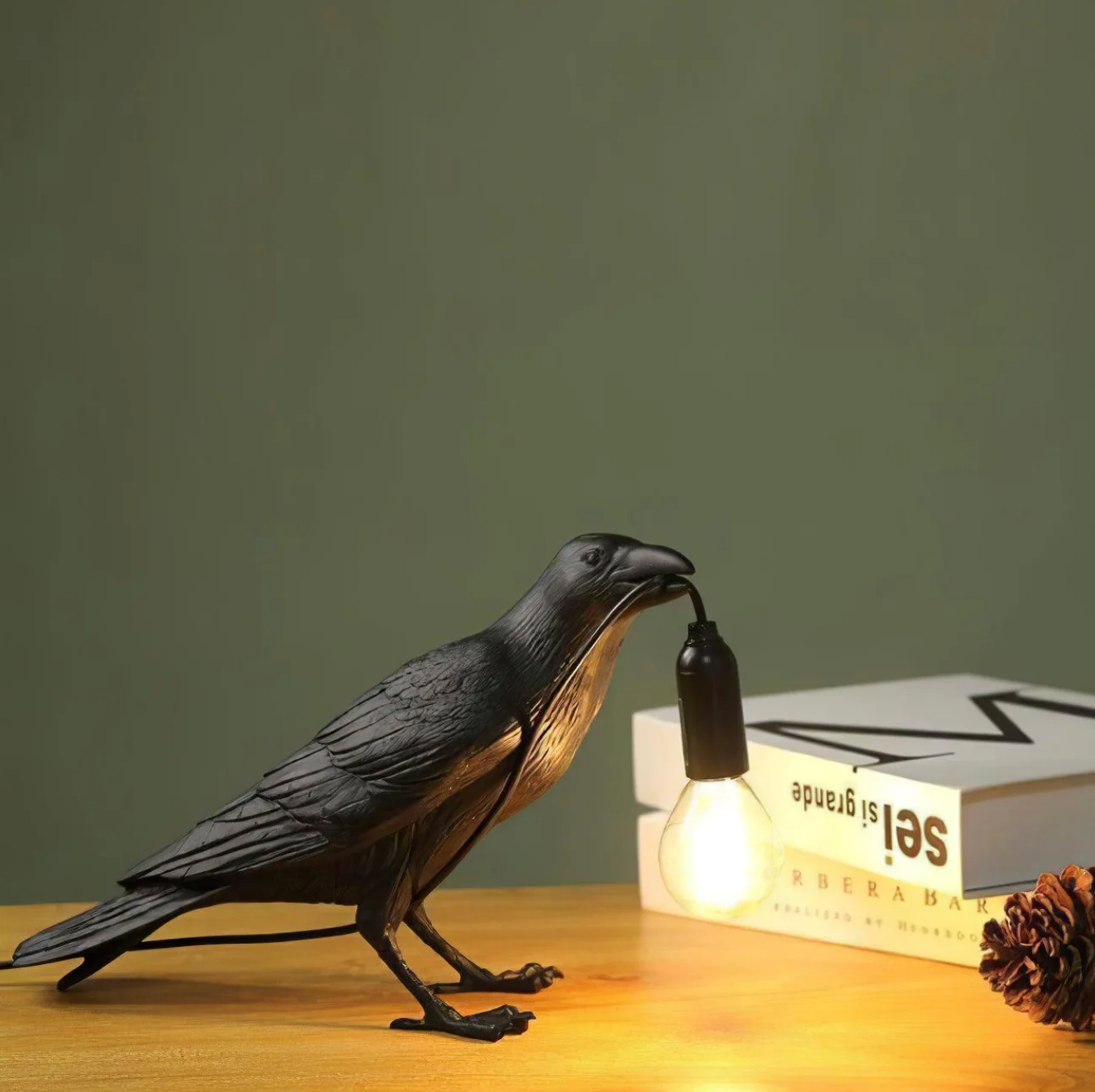 Corvane - Lampe de table oiseau