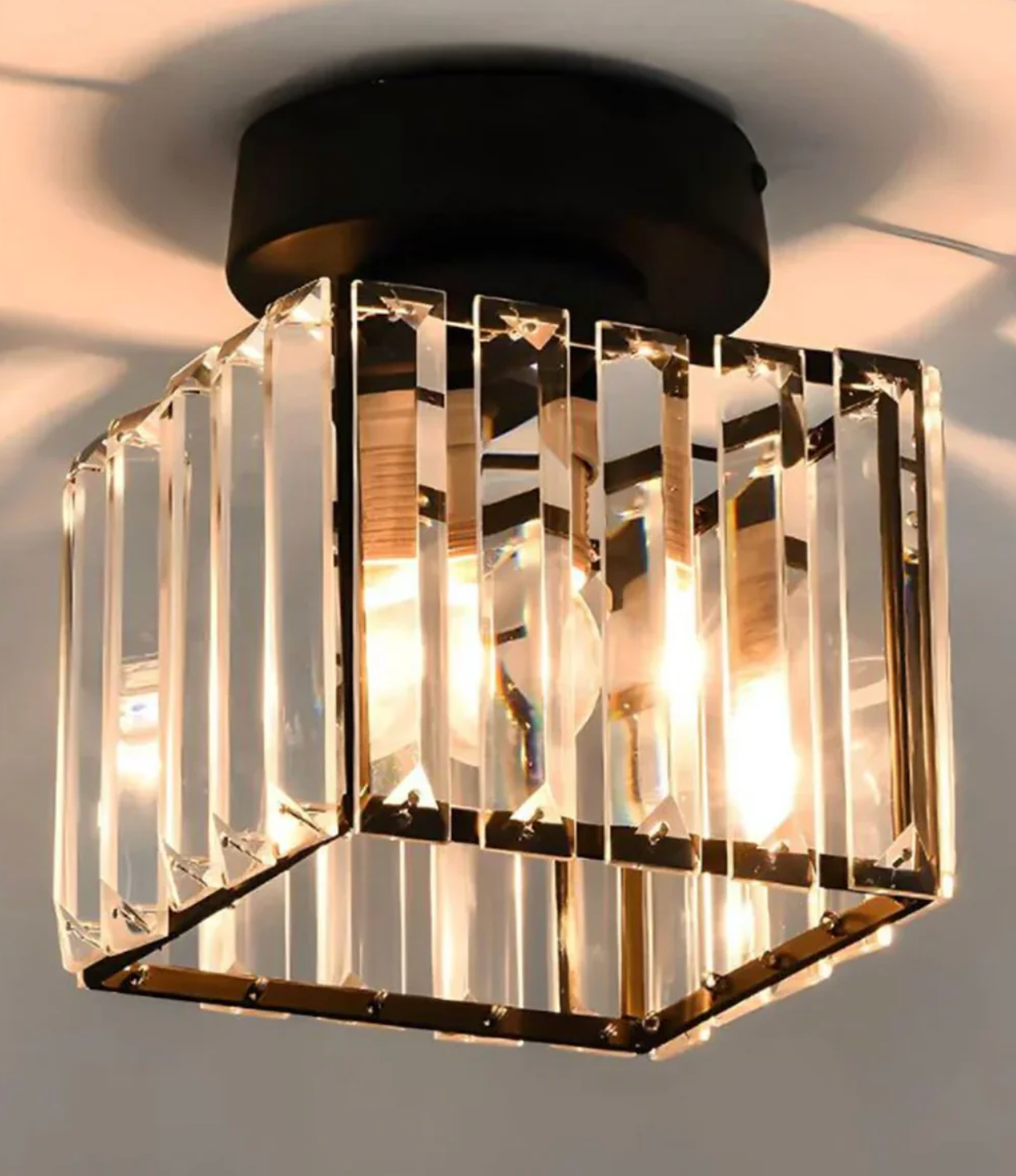 Diora - Lampada da soffitto a plafoniera in cristallo