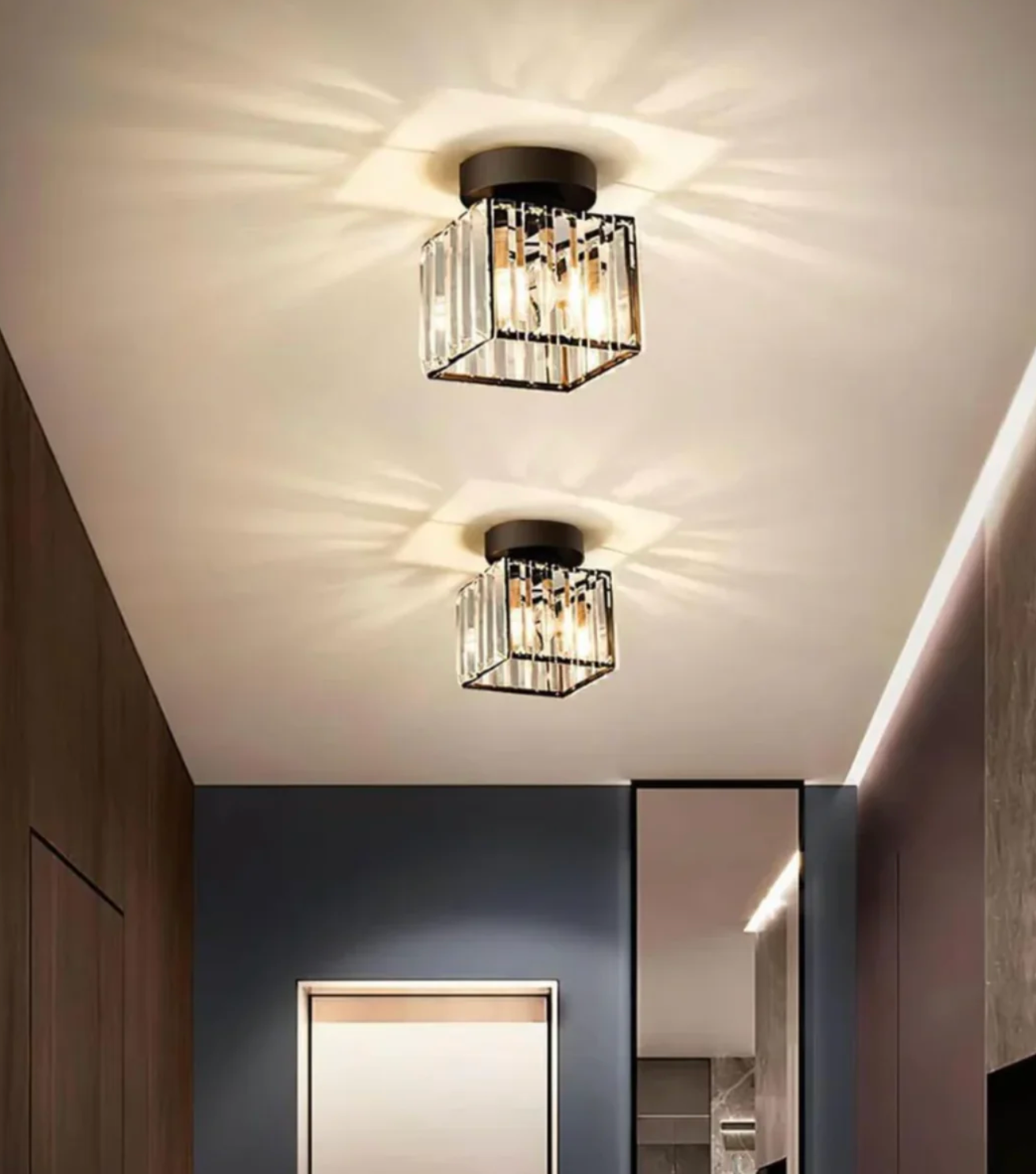 Diora - Lampada da soffitto a plafoniera in cristallo