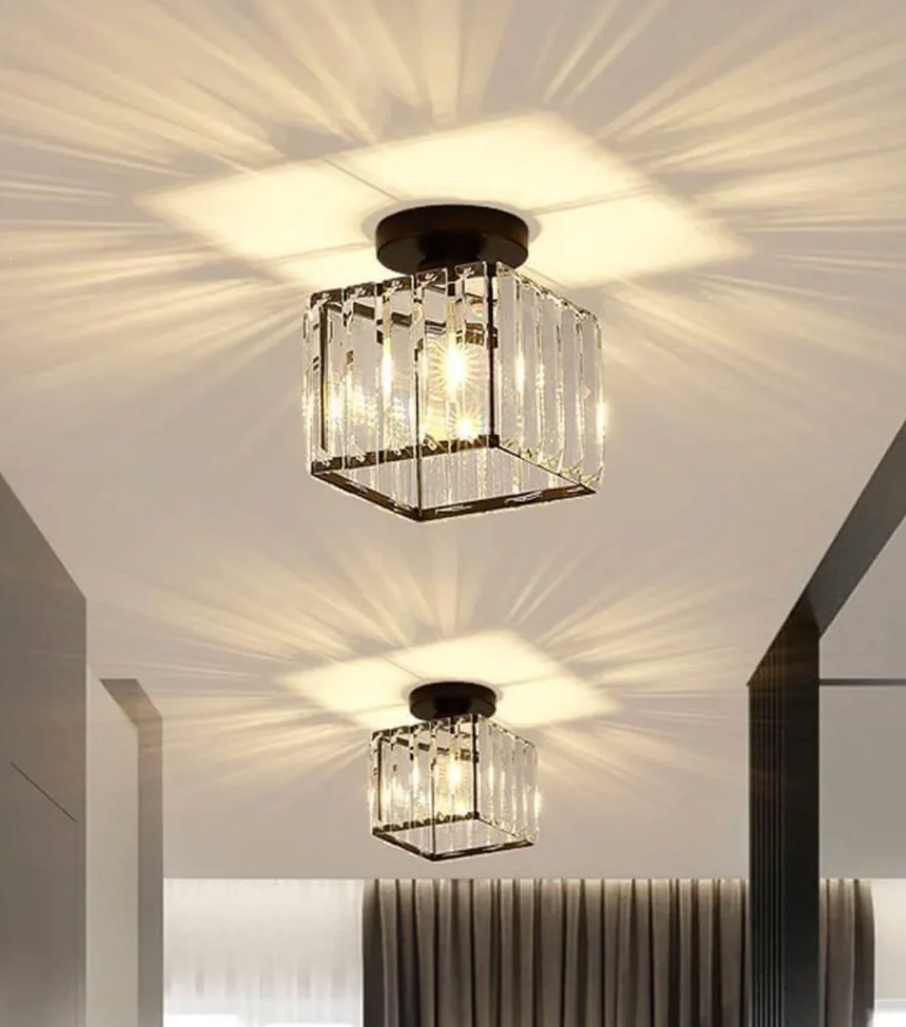 Diora - Lampada da soffitto a plafoniera in cristallo