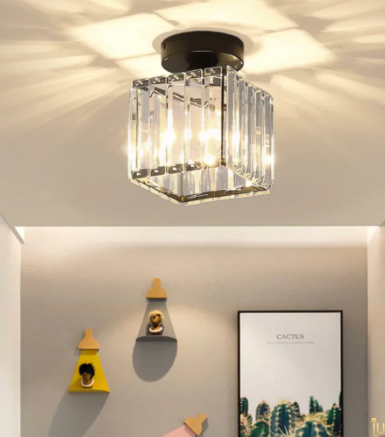 Diora - Lampada da soffitto a plafoniera in cristallo