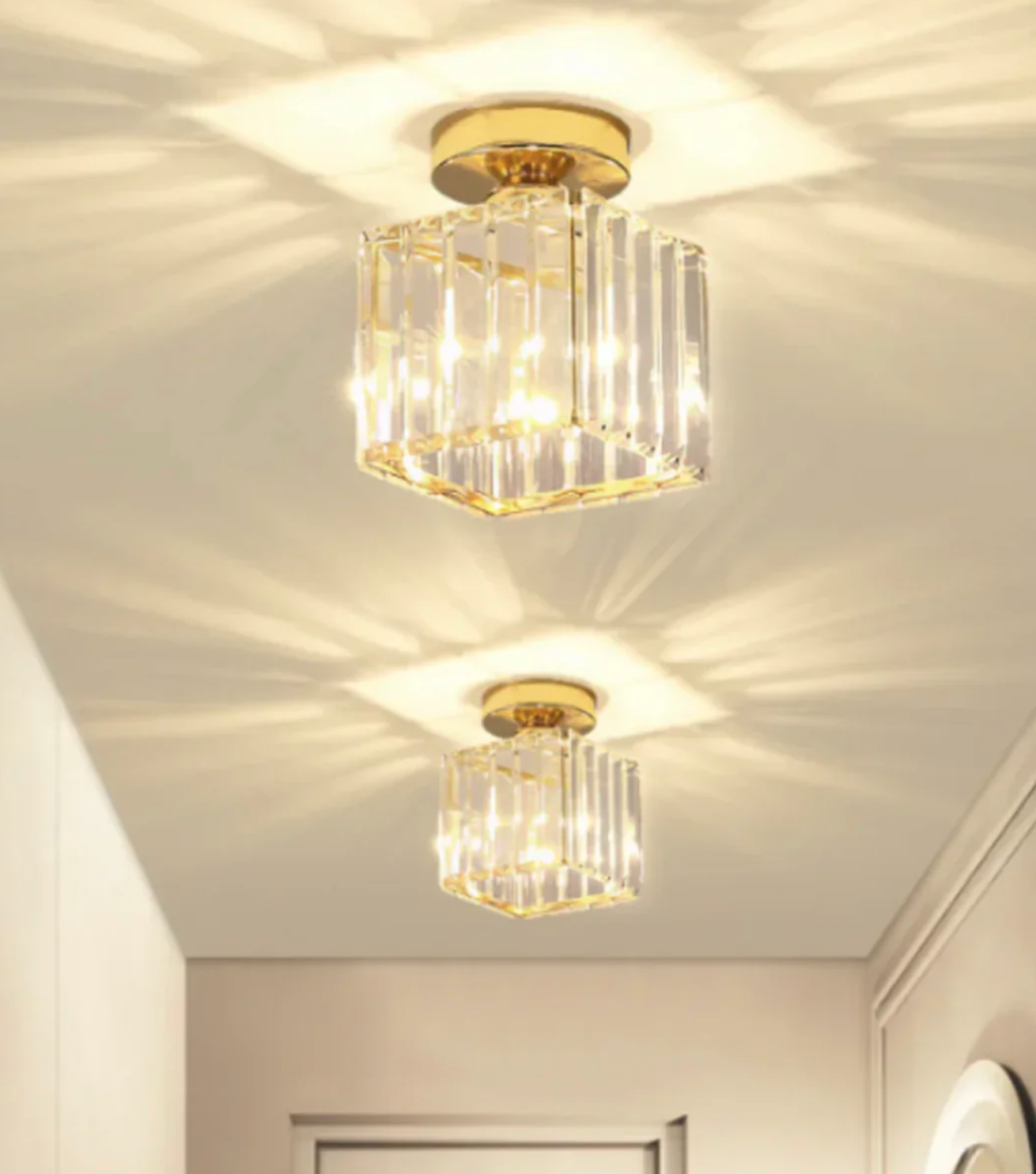 Diora - Lampada da soffitto a plafoniera in cristallo