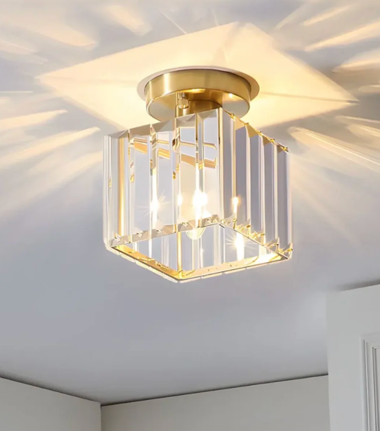Diora - Lampada da soffitto a plafoniera in cristallo