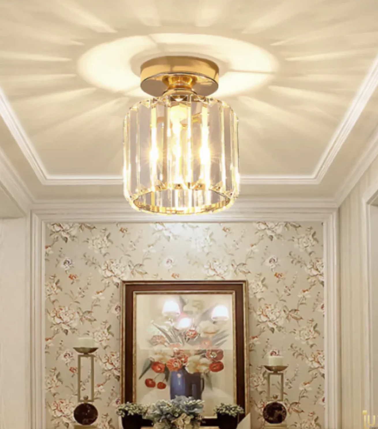 Diora - Lampada da soffitto a plafoniera in cristallo