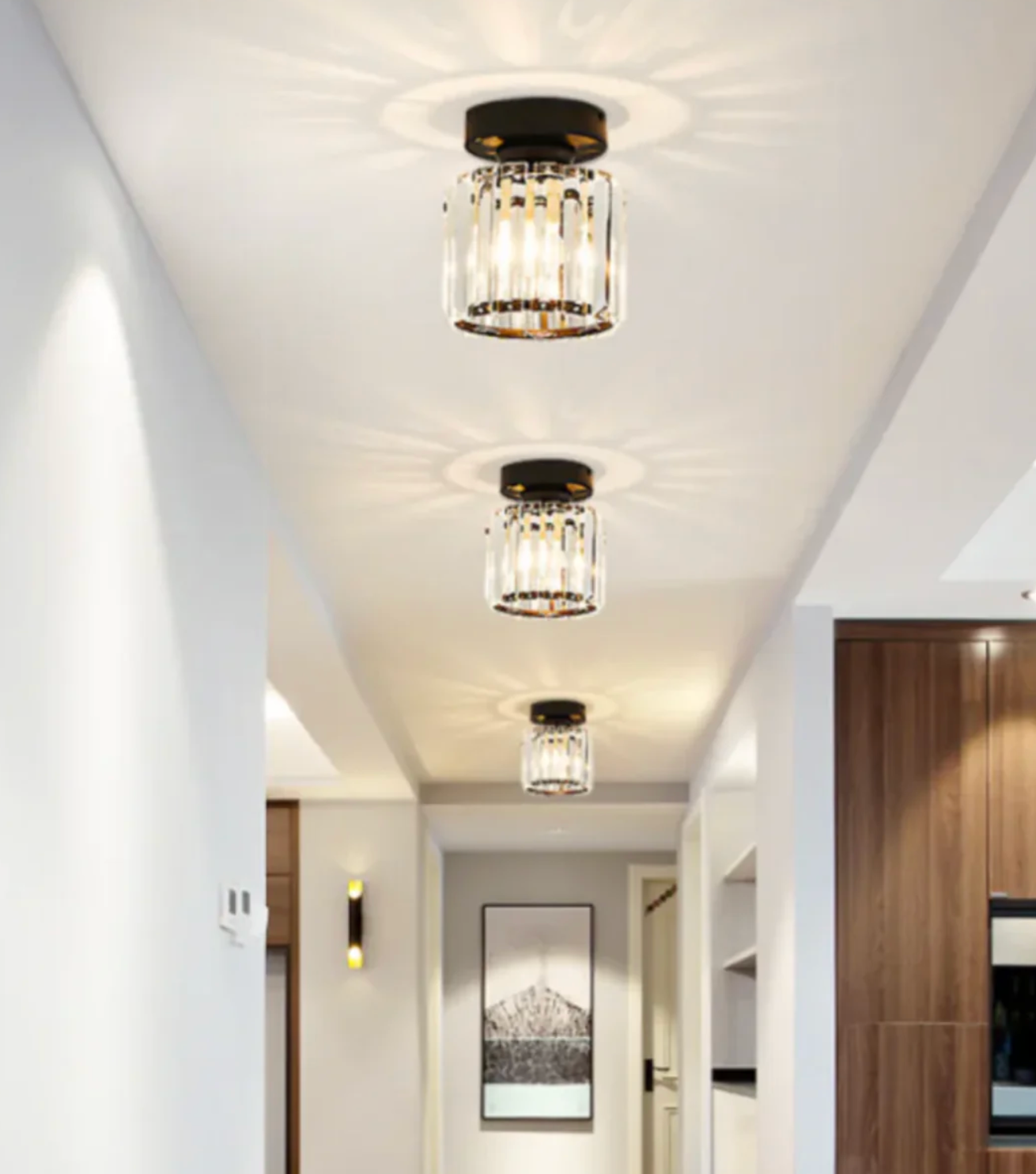 Diora - Lampada da soffitto a plafoniera in cristallo