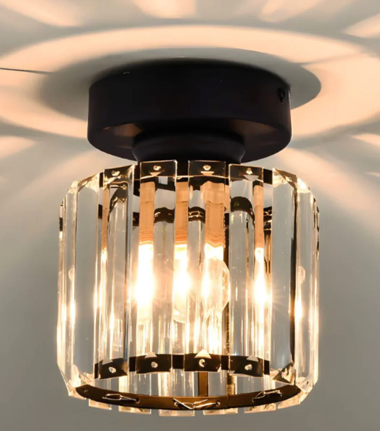 Diora - Lampada da soffitto a plafoniera in cristallo