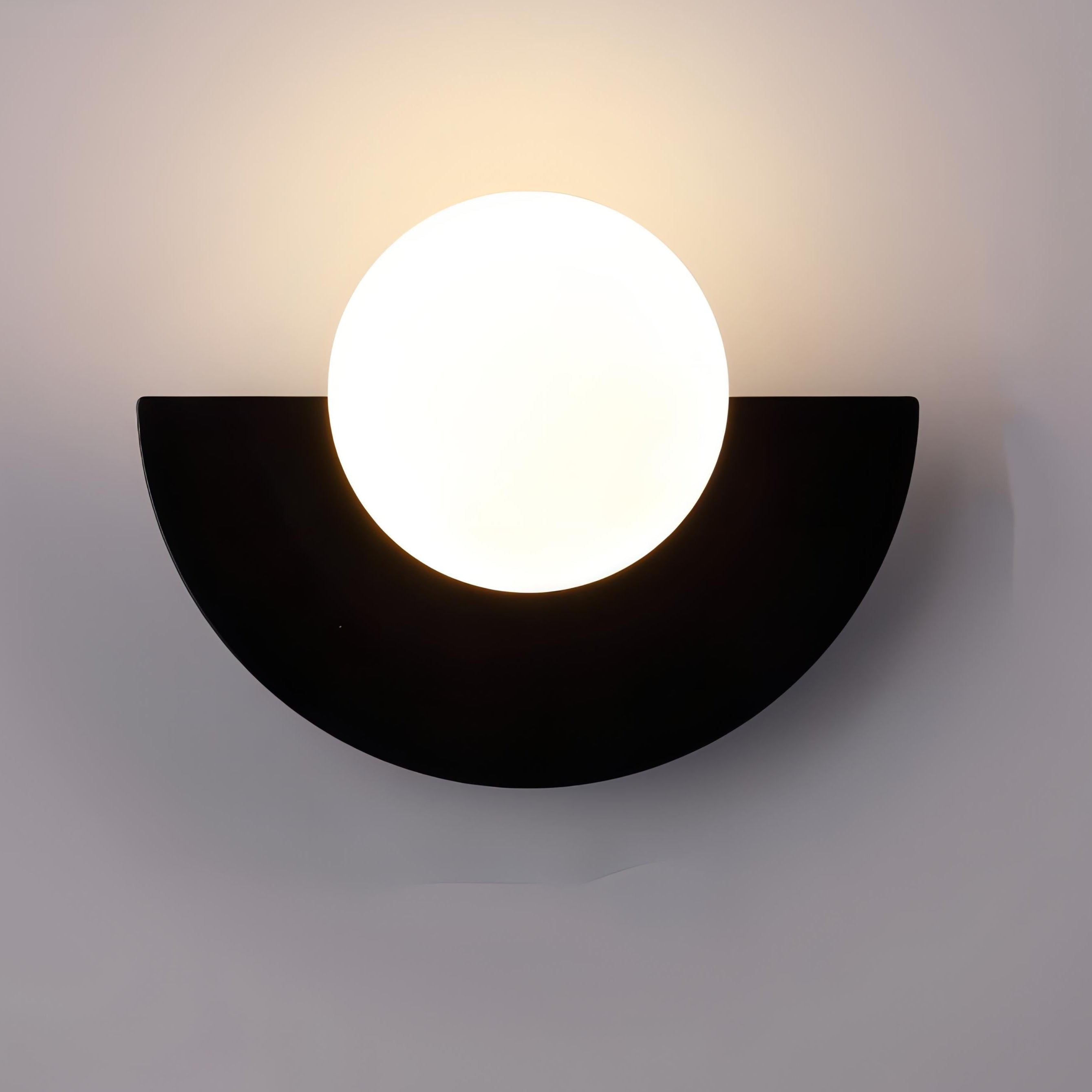 Scandinavian Semicircle LED Wall Sconce Integrated Light - Image 10