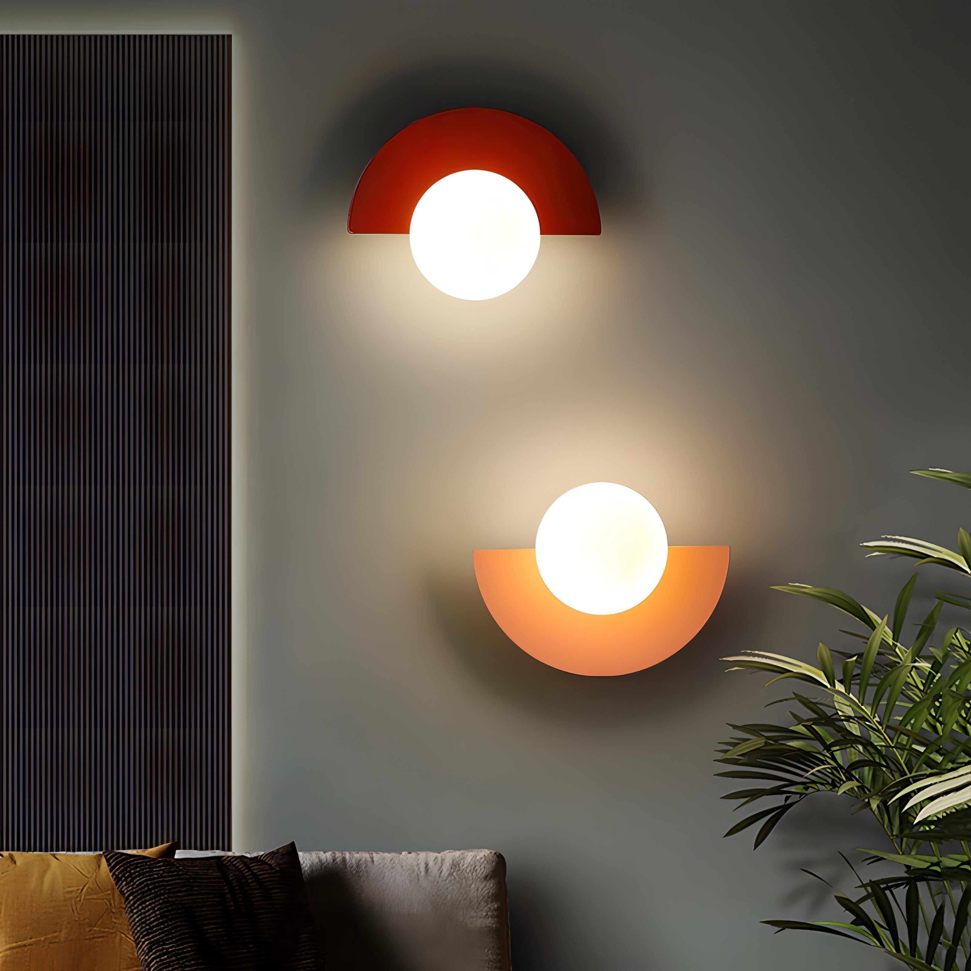 Scandinavian Semicircle LED Wall Sconce Integrated Light