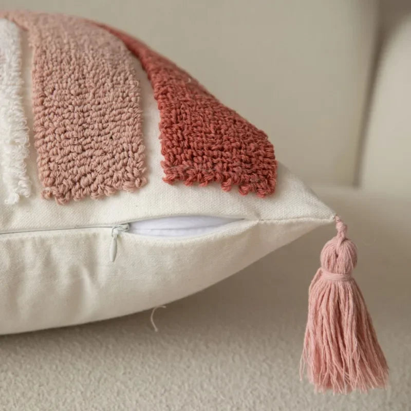 Velunara - Housse de coussin géométrique capitonnée