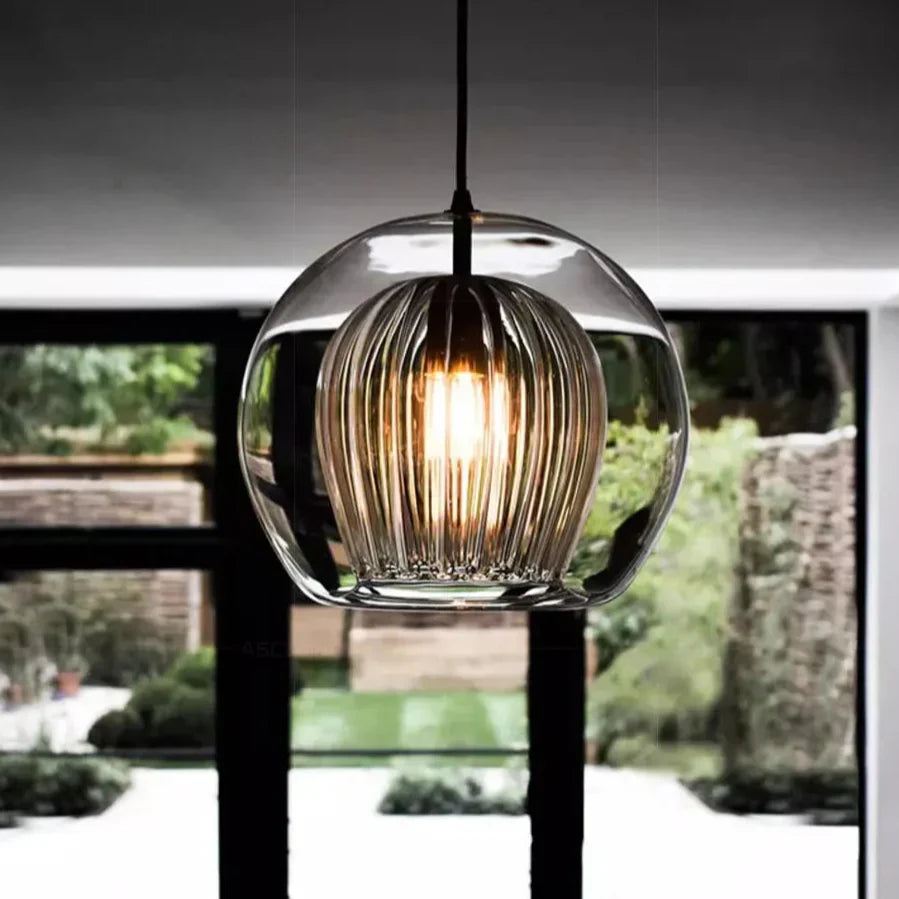 Pandra - Suspension LED en verre peint