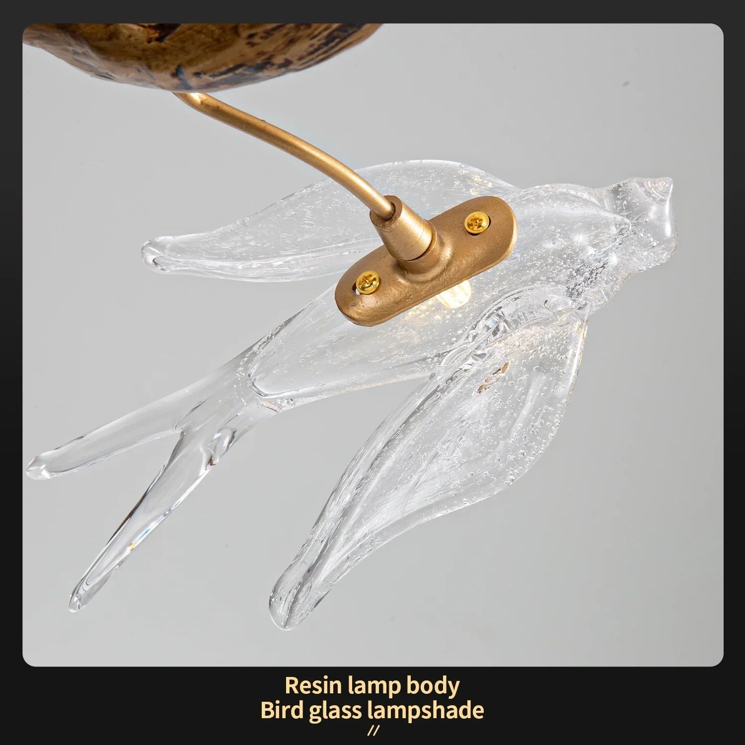 Sylverra - Suspension lustre branche d’hirondelle