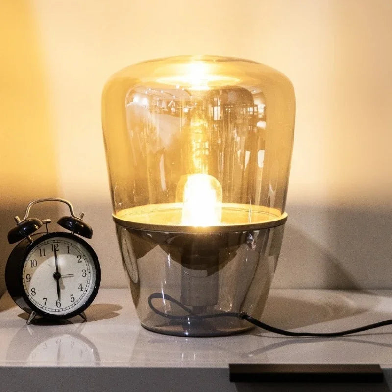 Norivelle – Lampada da tavolo scandinava in vetro con LED