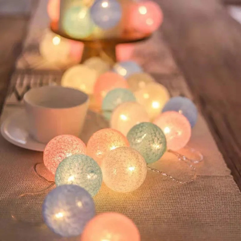 Elunéra – Luci a stringa in cotone con LED