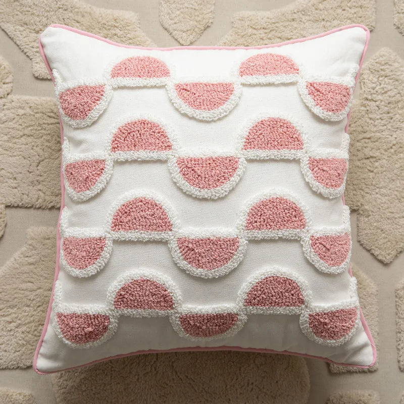 Velunara - Housse de coussin géométrique capitonnée