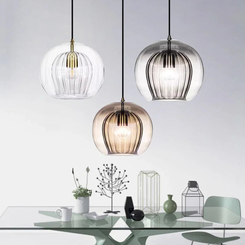 Pandra - Suspension LED en verre peint