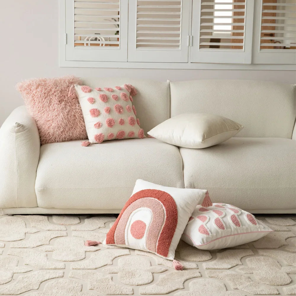 Velunara - Housse de coussin géométrique capitonnée