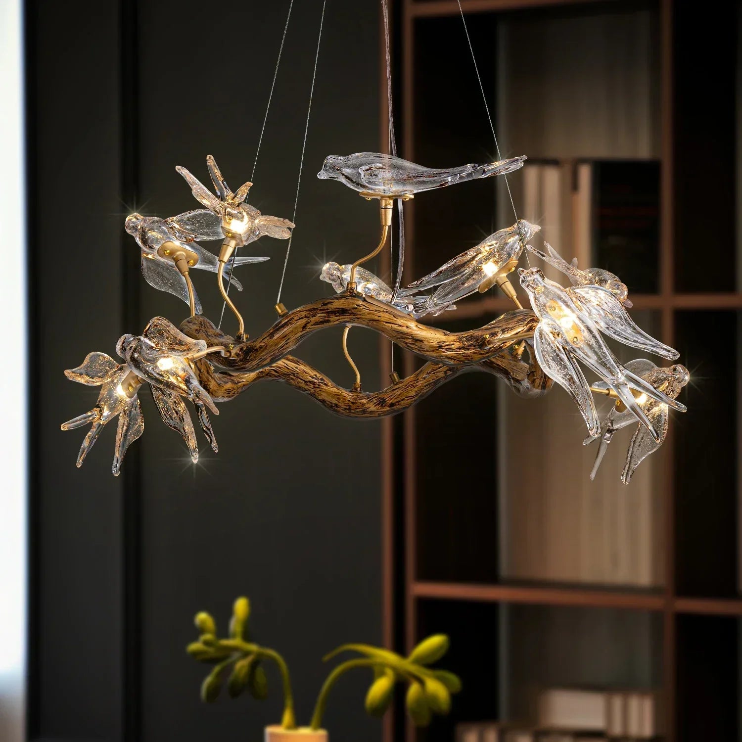 Sylverra - Suspension lustre branche d’hirondelle