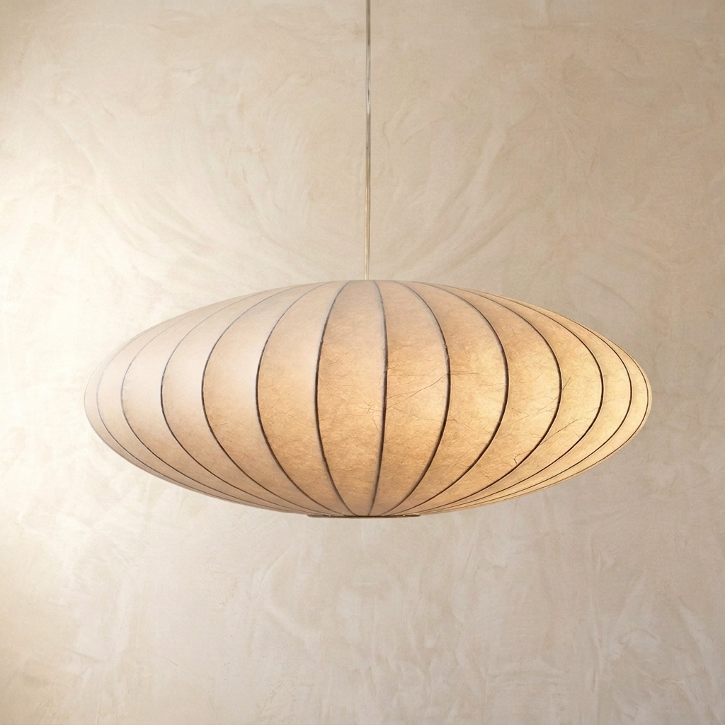 Wabi Sabi Silk Pendant Light Japandi Minimalist Ceiling Lamp