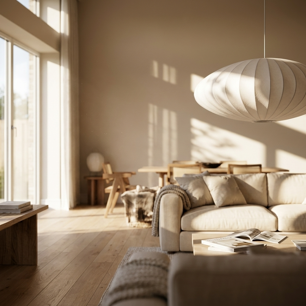 Wabi Sabi Silk Pendant Light Japandi Minimalist Ceiling Lamp - Image 6