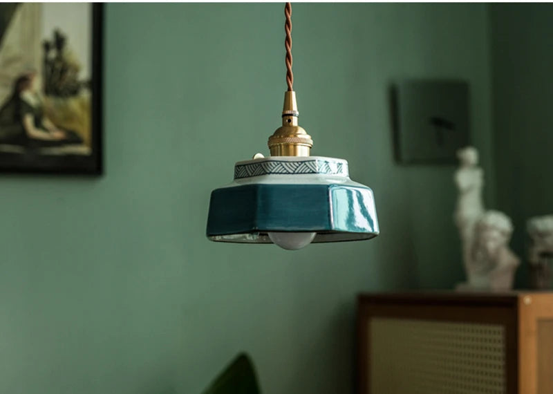 Sonvera - Lampada a Sospensione in Ceramica con Finitura Rame