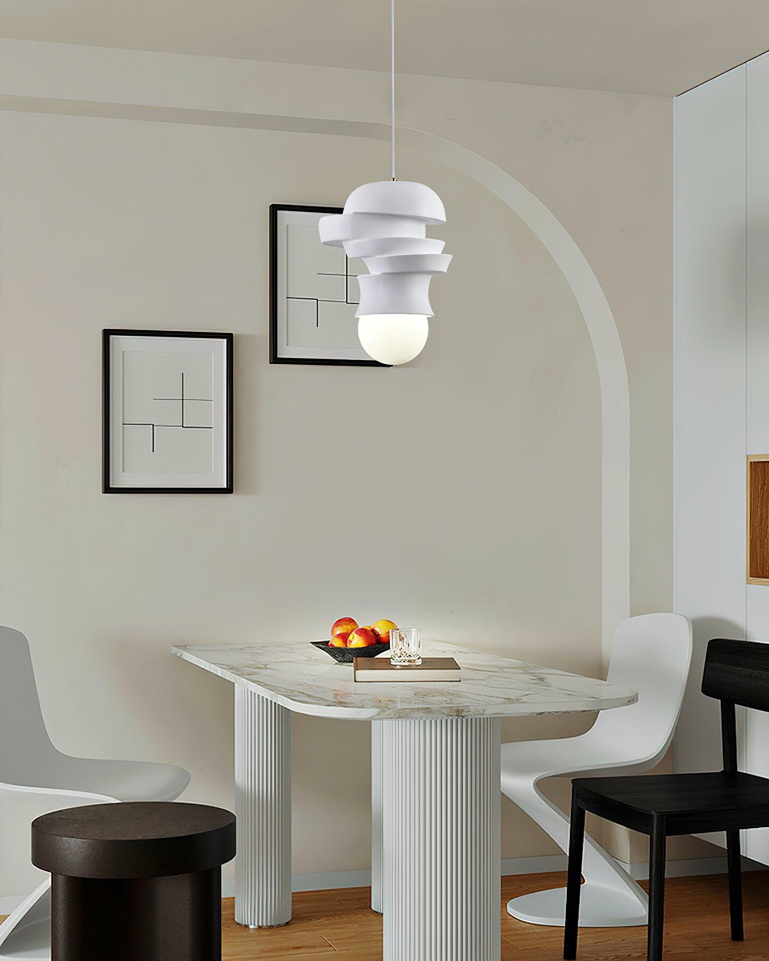 Zelireth - Lampada a sospensione artistica in resina e vetro