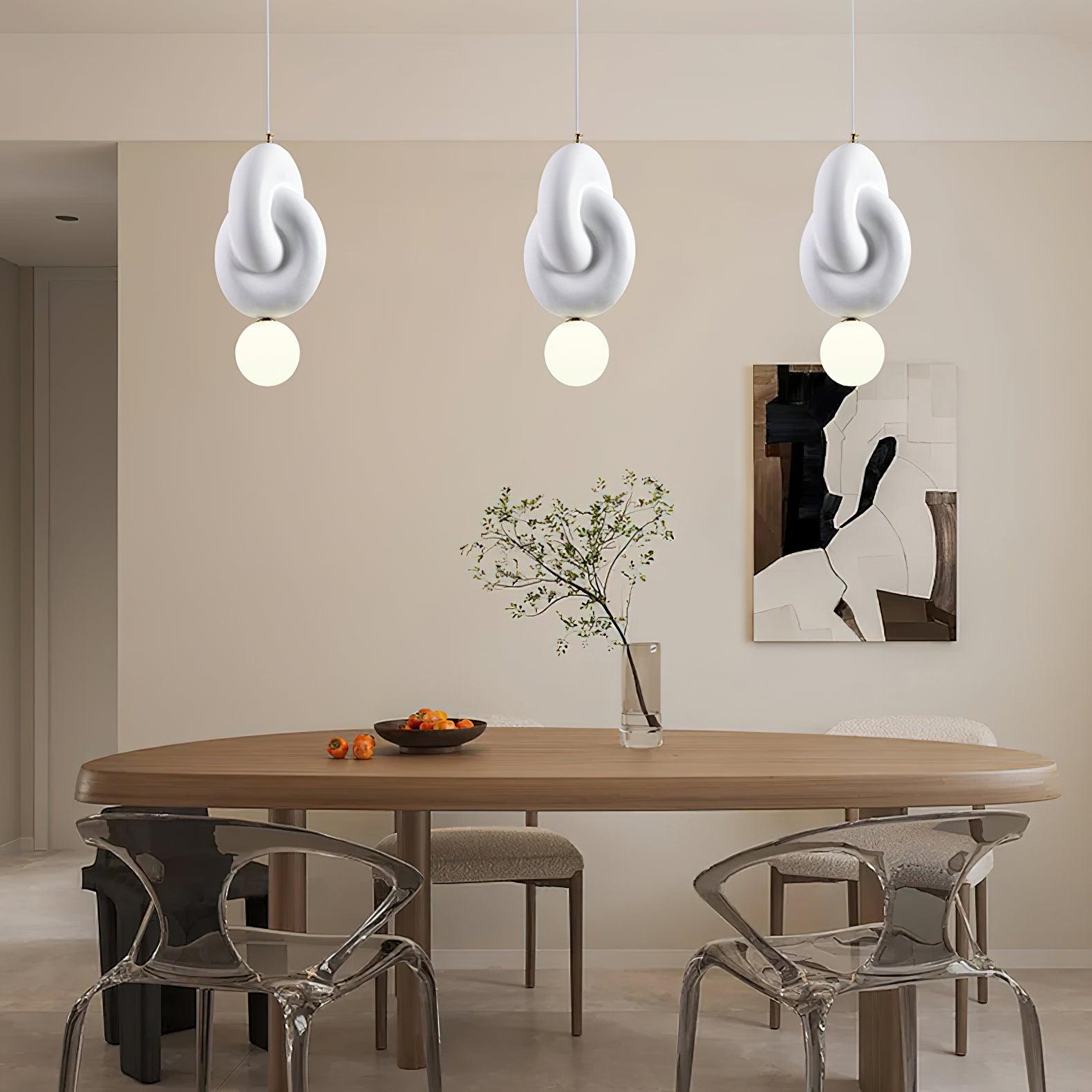 Zelireth - Lampada a sospensione artistica in resina e vetro