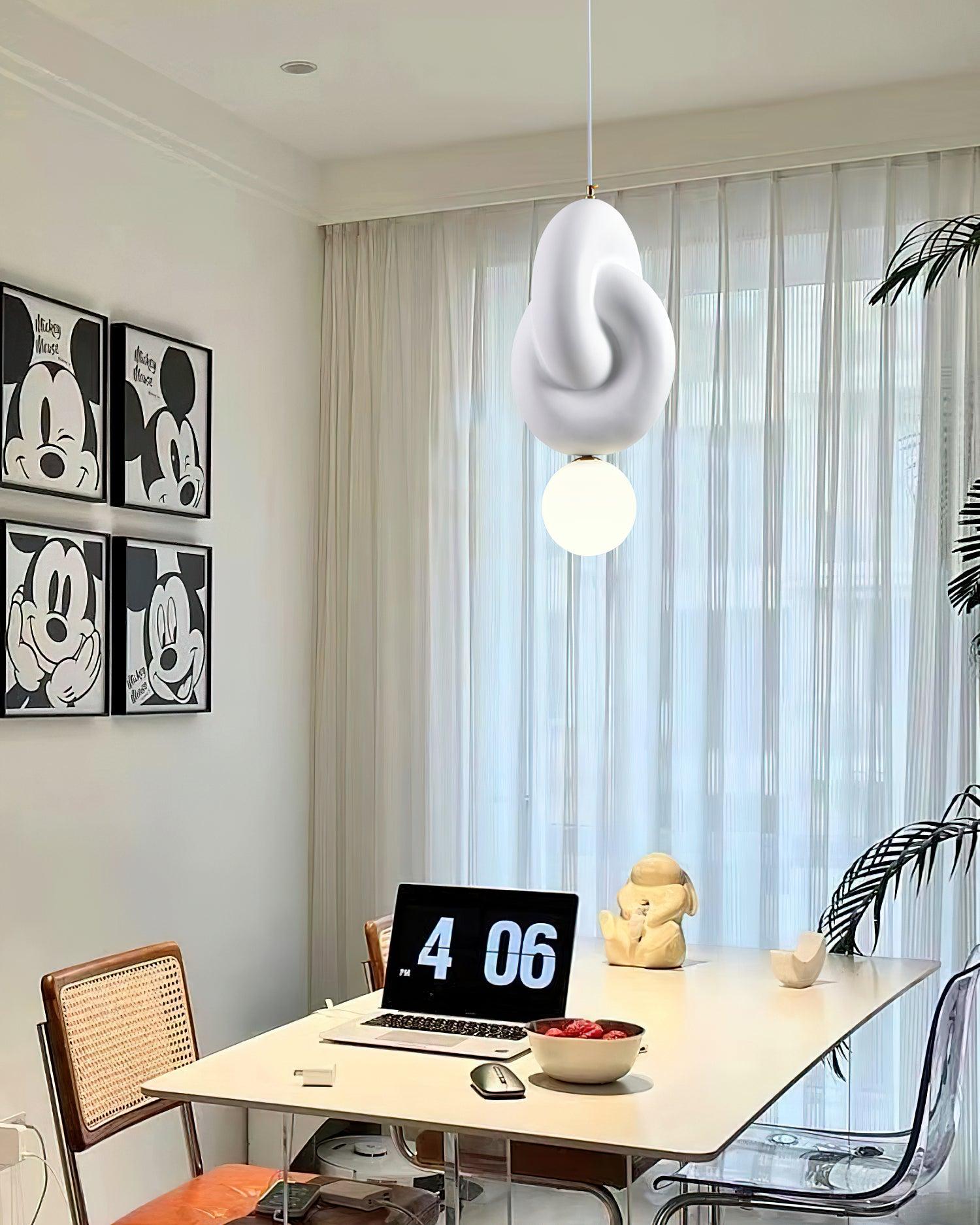 Zelireth - Lampada a sospensione artistica in resina e vetro
