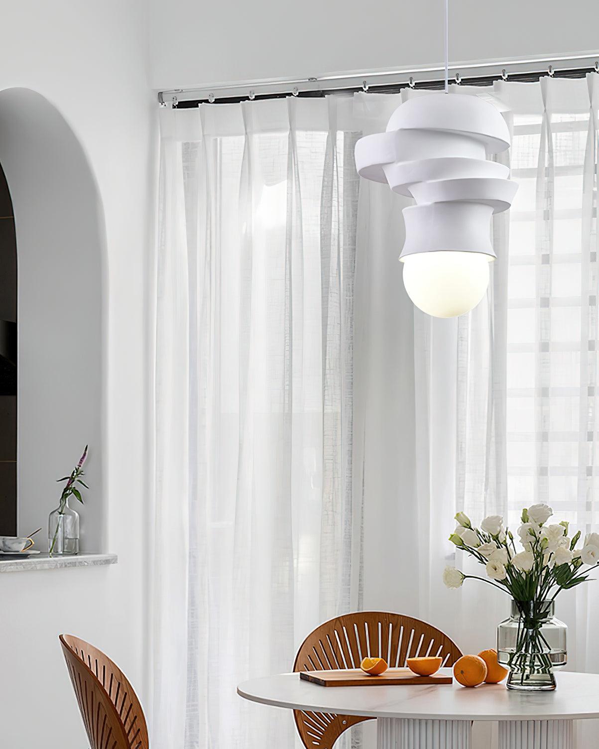 Zelireth - Lampada a sospensione artistica in resina e vetro