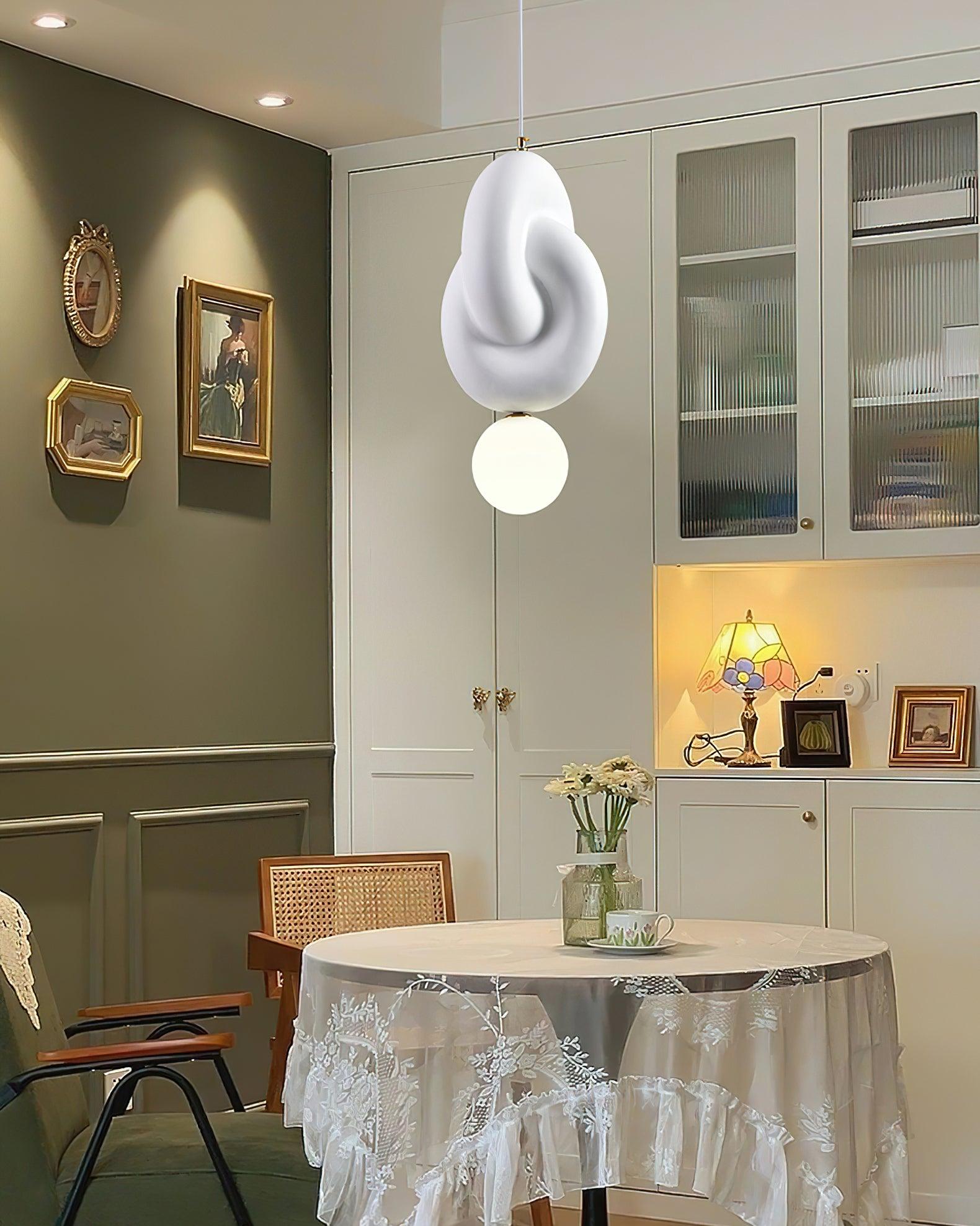 Zelireth - Lampada a sospensione artistica in resina e vetro