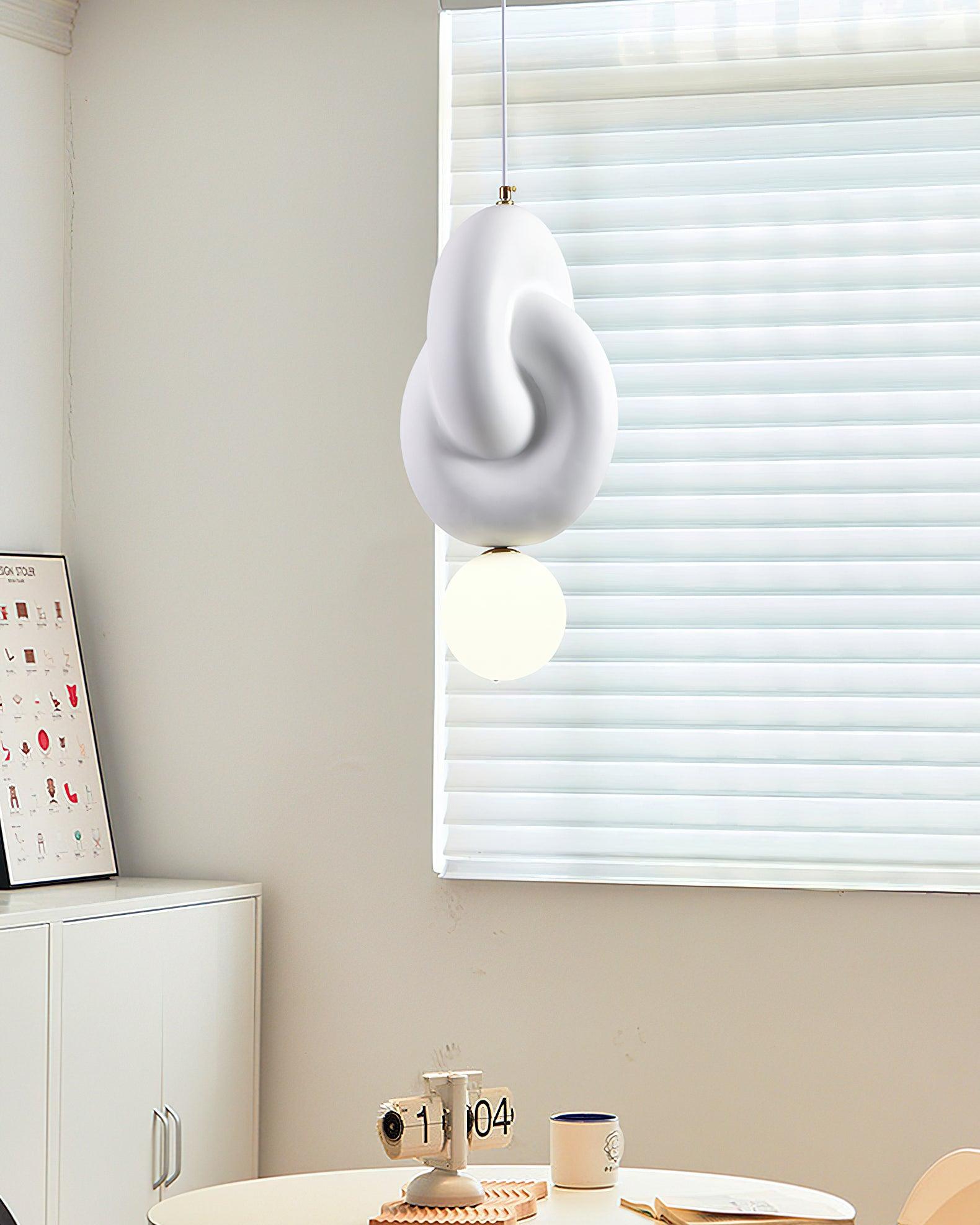 Zelireth - Lampada a sospensione artistica in resina e vetro