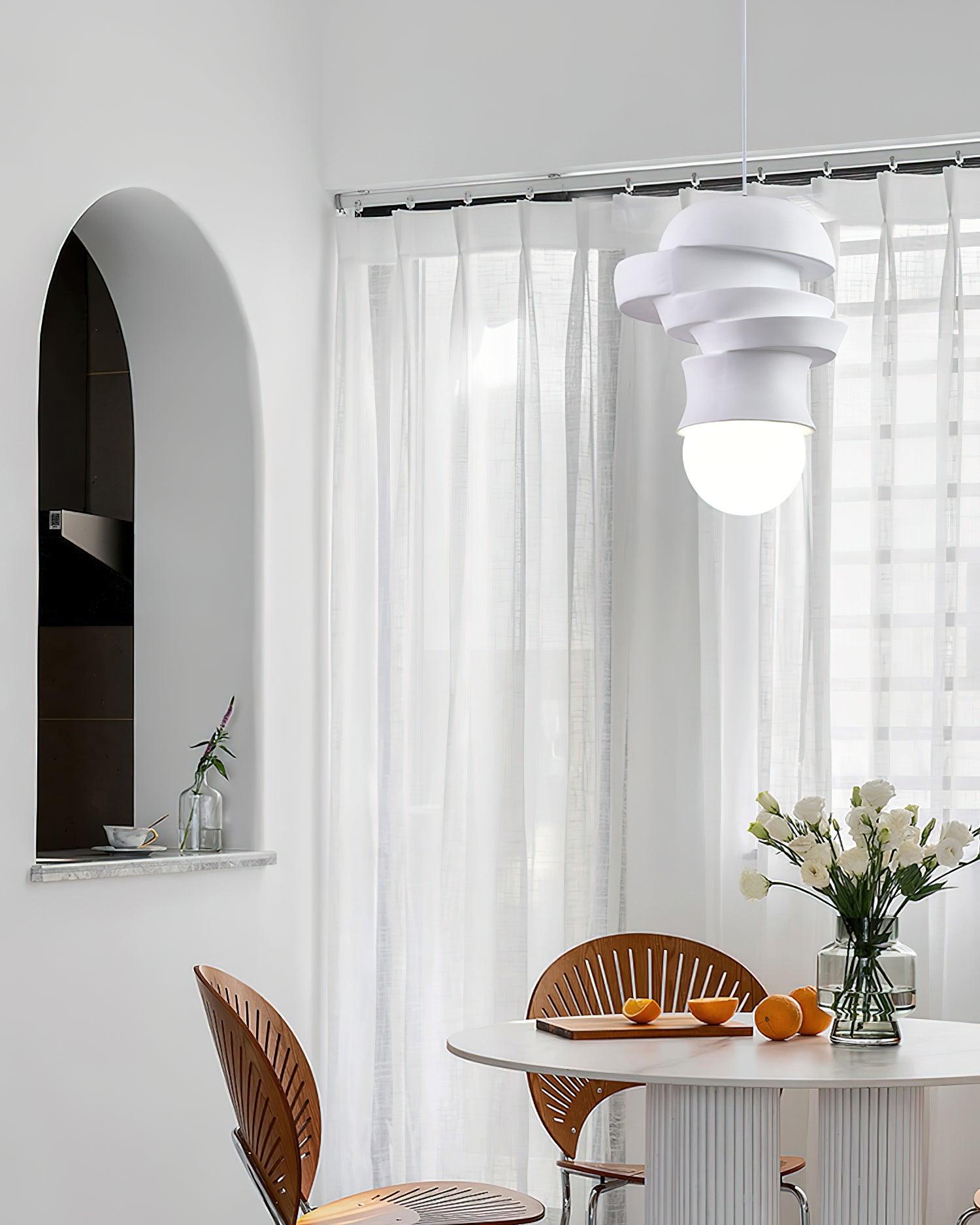 Zelireth - Lampada a sospensione artistica in resina e vetro