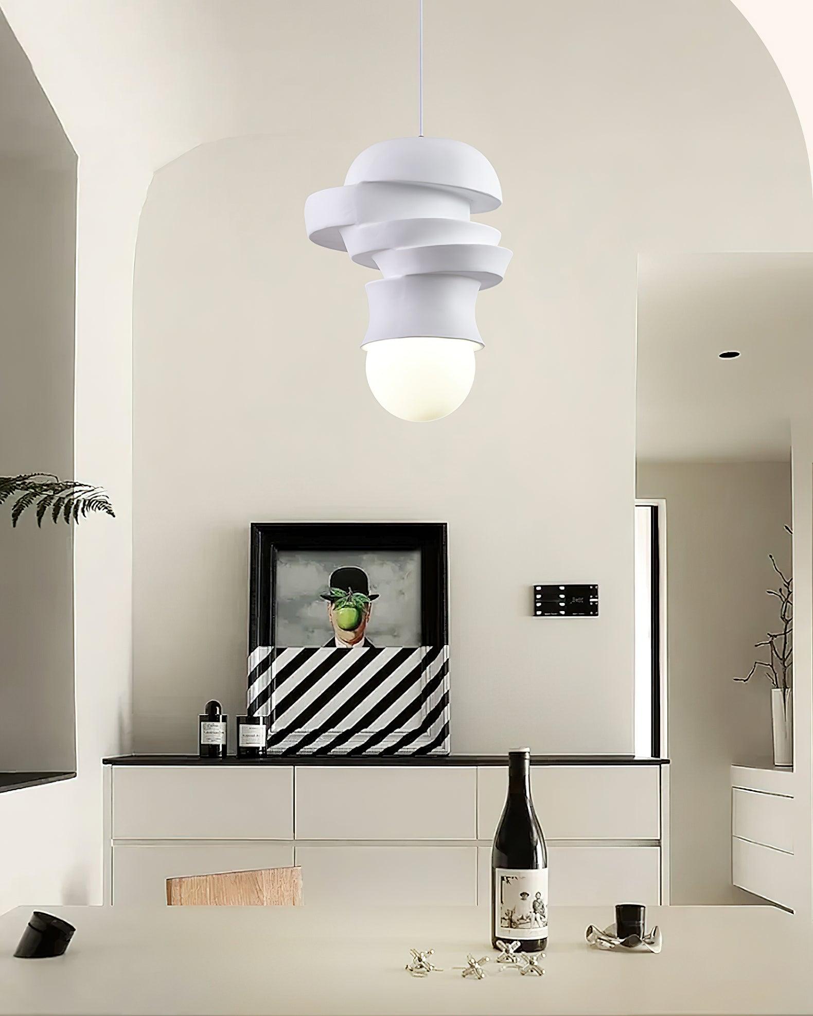 Zelireth - Lampada a sospensione artistica in resina e vetro