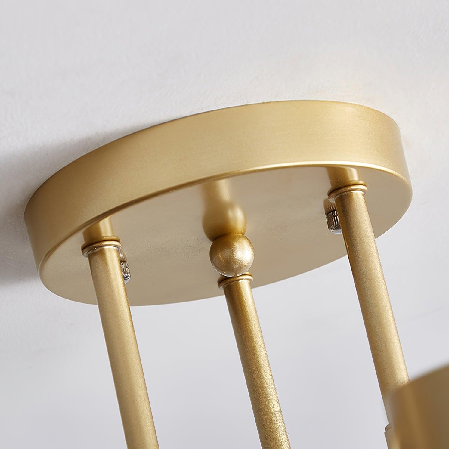 Nivora - Plafonnier globe Sputnik en laiton LED 6 lumières