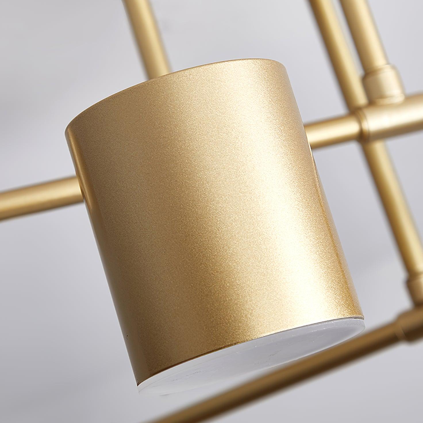 Nivora - Plafonnier globe Sputnik en laiton LED 6 lumières