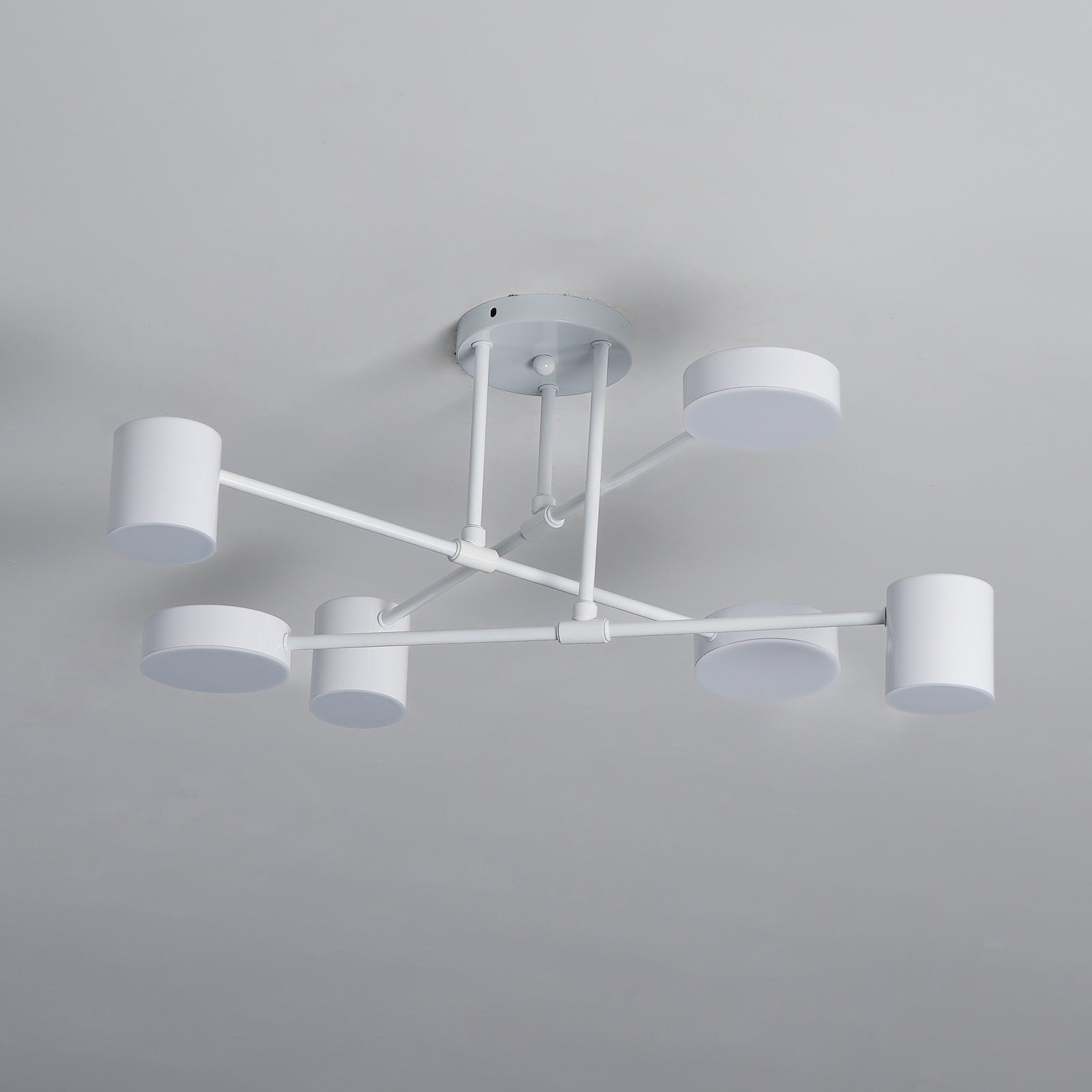 Nivora - Plafonnier globe Sputnik en laiton LED 6 lumières