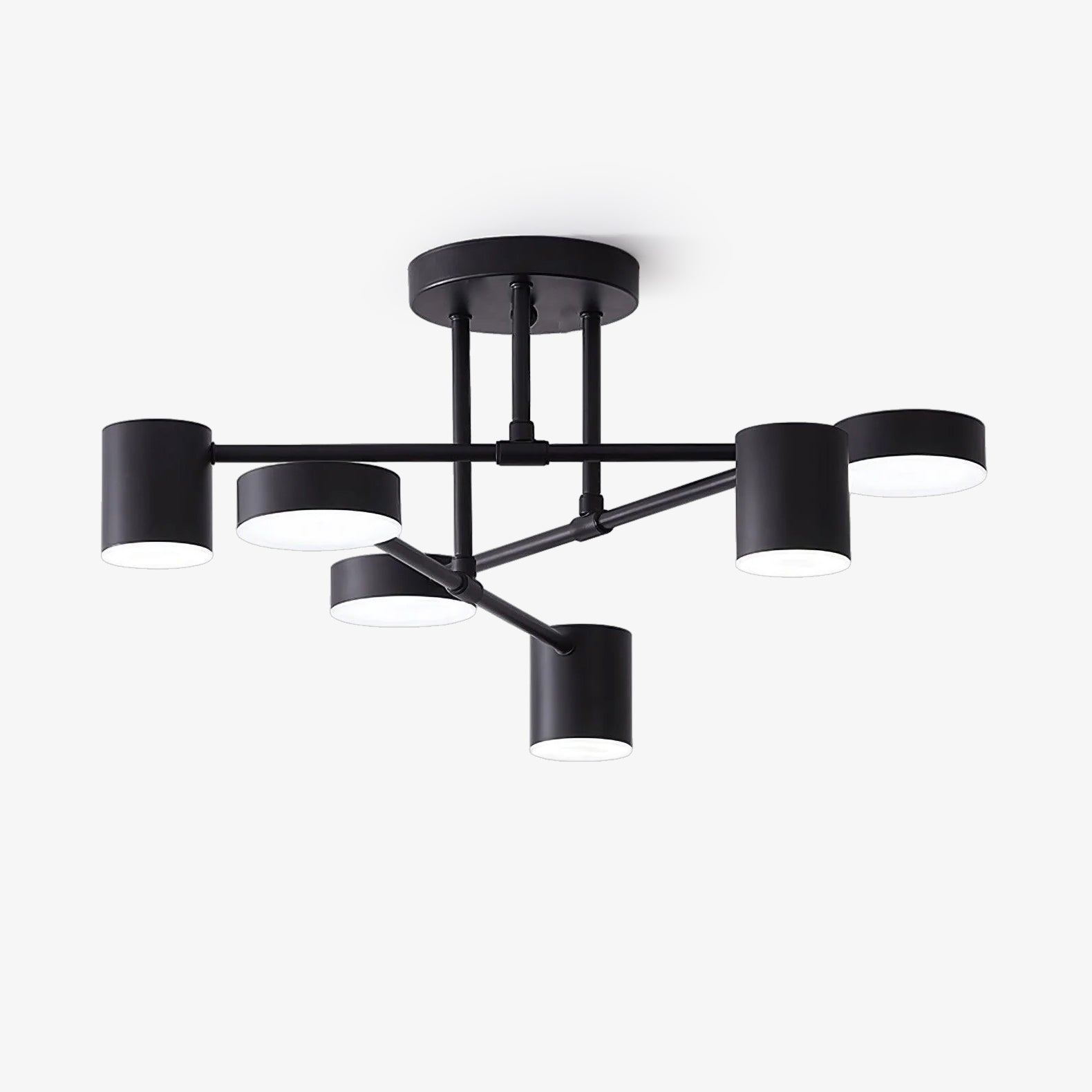 Nivora - Plafonnier globe Sputnik en laiton LED 6 lumières