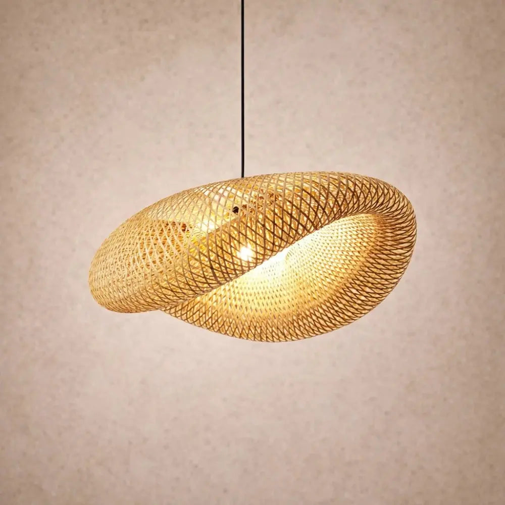 Nayori – Suspension en bambou tissé halo