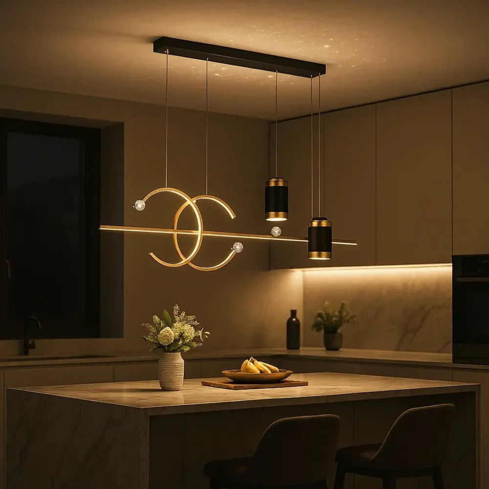 Lumyselle - Lampada a sospensione lineare moderna per sala da pranzo